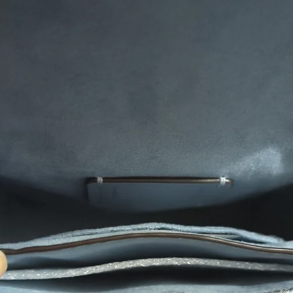 NWT Coach Lonnie North south Leather Signature Jacquard Blue Cross body Bag - Picture 7 of 9